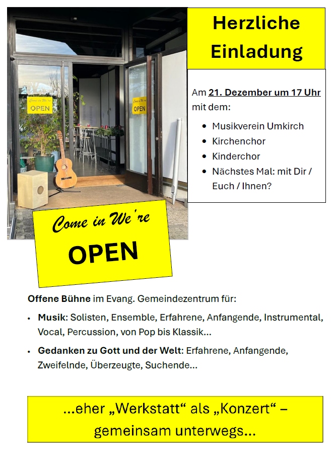 Come in, we're open!